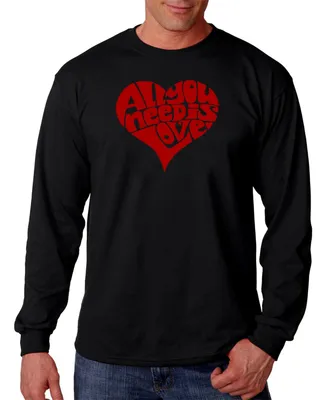 La Pop Art Men's All You Need Is Love Word Long Sleeve T-shirt