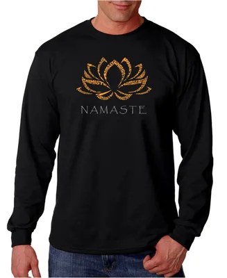 La Pop Art Men's Namaste Word Long Sleeve T-shirt