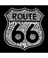 La Pop Art Women's T-Shirt with Route 66 Life Is A Highway Word