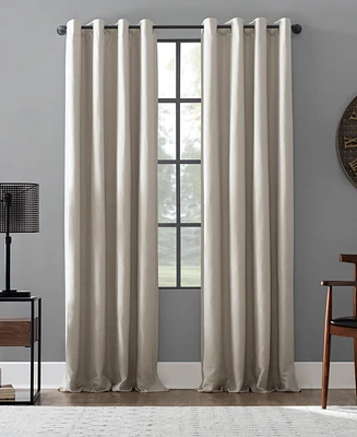 Archaeo Linen Blend Blackout Grommet Top Curtain