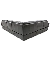 Gabrine -Pc. Leather Sectional with Power Headrests