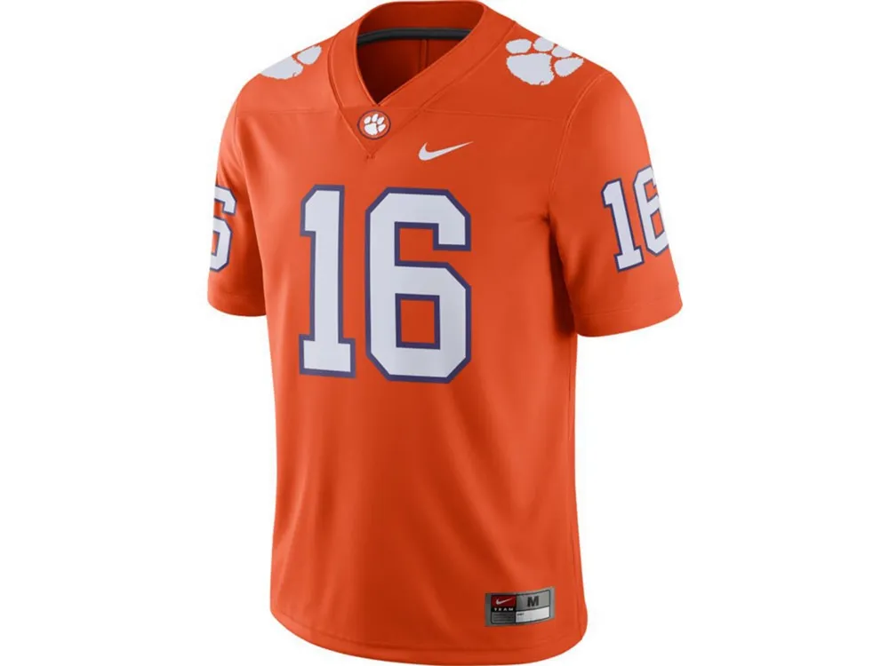 Men's Nike Orange Clemson Tigers Replica Full-Button Baseball Jersey