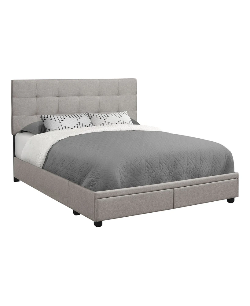 Monarch Specialties Bed with 2 Storage Drawers