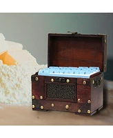Vintiquewise Rustic Studded Index/Recipe Card Box with Antiqued Latch, 4 X 6 Cards
