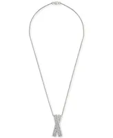 Wrapped in Love Diamond Multi-Row Crossover 20" Pendant Necklace (1 ct. t.w.) in Sterling Silver, Created for Macy's