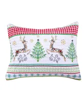 Levtex Comet & Cupid Folk Christmas Quilted Sham