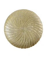 Vietri Rufolo Glass Gold Crocodile Service Plate/Charger