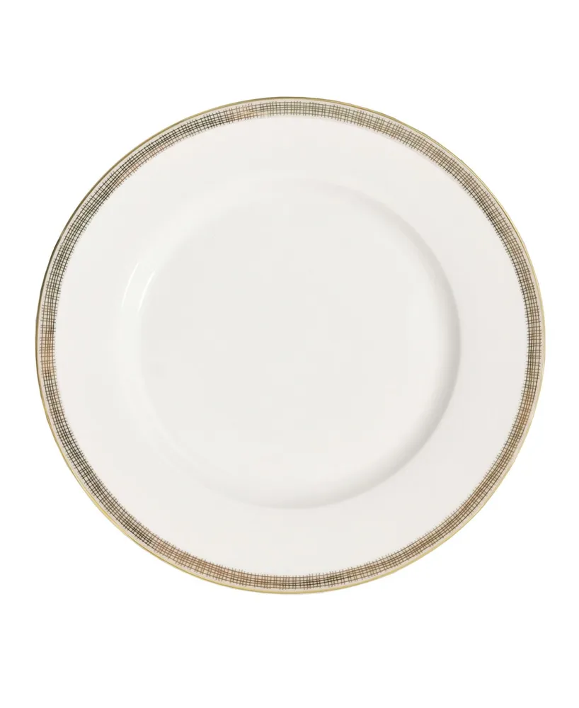 Lorren Home Trends 57 Piece Mix and Match Bone China Dinnerware Set, Service for 8 - Gold