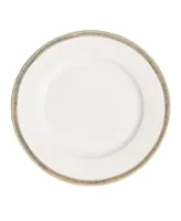 Lorren Home Trends 57 Piece Mix and Match Bone China Dinnerware Set, Service for 8 - Gold