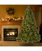 National Tree 7.5' "Feel Real" Downswept Douglas Fir Hinged Tree with 750 Clear Lights