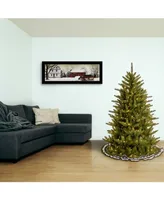 National Tree 4.5' Feel Real(R) Fraser Slim Hinged Tree with 300 Clear Lights