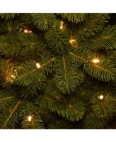 National Tree 6.5' Feel Real Downswept Douglas Fir Pencil Slim Tree with 300 Clear Lights