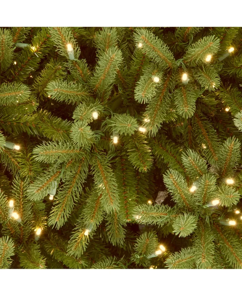 National Tree 7.5' "Feel Real" Jersey Fraser Fir Hinged Tree with Clear Lights