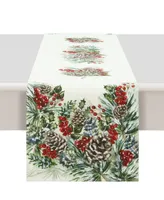 Laural Home Winter Garland Table Runner -13"x 72"