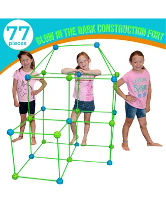 Funphix Fort Building Kit with Glow in The Dark Sticks
