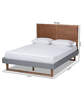 Allegra Mid-Century Modern Queen Size Platform Bed