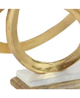 CosmoLiving by Cosmopolitan Gold Aluminum Sculpture, Geometric 17 x 12 x 4 - Gold