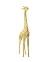 CosmoLiving by Cosmopolitan Set of 2 Polystone Modern Giraffe Sculpture, 12", 15