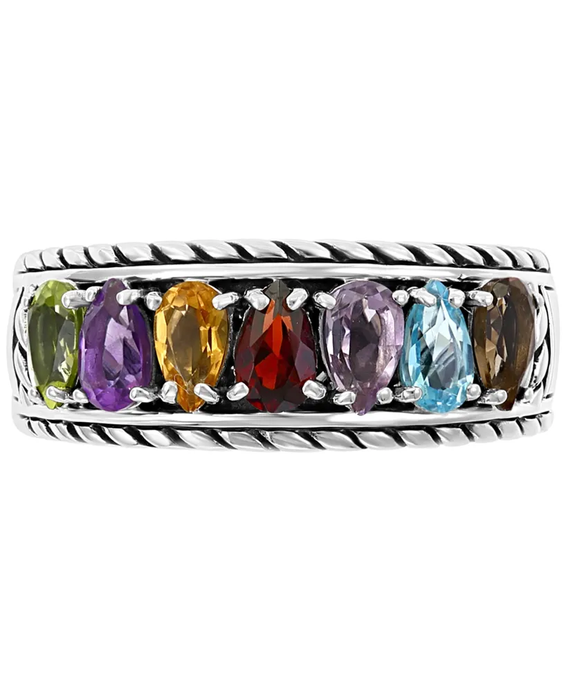 Effy Multi-Gemstone Statement Ring (1-5/8 ct. t.w.) Sterling Silver