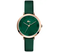 Lacoste Women's Geneva Green Leather Strap Watch 32mm