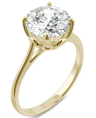 Moissanite Round Solitaire Ring (2-3/4 ct. tw. Diamond Equivalent) 14k White Gold or Yellow