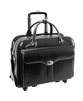 McKlein Berkeley 15.4" Top Grain Cowhide Leather Patented Detachable -Wheeled Ladies' Briefcase