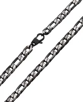 Men's Figaro Chain Necklace and Bracelet Set