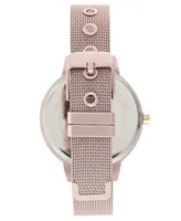 Nine West Women's Pink Mesh Bracelet Watch, 38mm