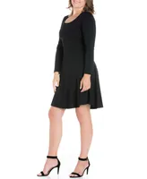 Women's Plus Fit and Flare Skater Dress