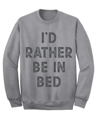Men's "I'D Rather Be Bed" Crew Fleece Sweatshirt