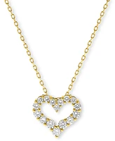 Diamond Heart Pendant Necklace (1/2 ct. t.w.) in 14K Gold or 14K White Gold