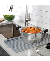 Kitchen Details Silicone Coated Roll Up Over The Sink Drying Rack