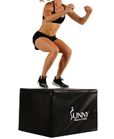 Sunny Health & Fitness Foam Plyo Box, 440lb Weight Capacity with Weighted Foam for Stability and 3 in 1 Height Adjustment