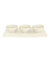 Villeroy & Boch Manufacture Rock Dip Bowl Tray 4 Piece Set