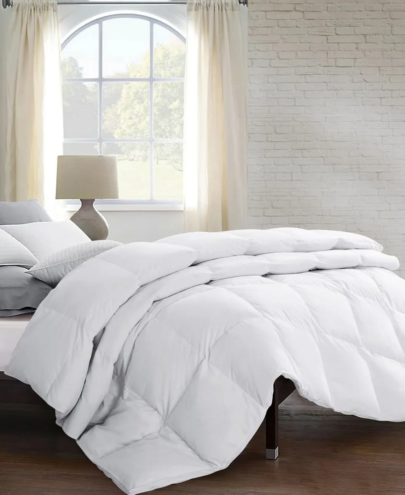 Unikome Heavyweight White Goose Feather and Fiber Comforter, Twin