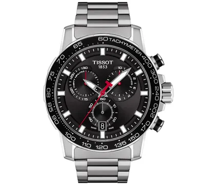 Tissot Men's Swiss Chronograph Supersport Stainless Steel Bracelet Watch 45.5mm