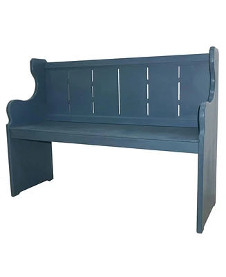 Maxwell Wide Distressed Wood Church Bench