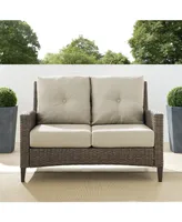 Rockport Outdoor Wicker High Back Loveseat