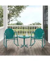 Griffith 3 Piece Outdoor Rocking Chair Set