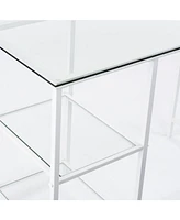 Louke Metal Glass Student Desk