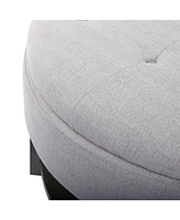 Madison Park Miller Round Storage Ottoman