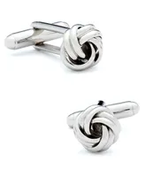 Men's Knot Cufflink and Stud Set - Silver