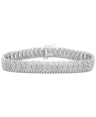 Diamond Chevron Bracelet (3 ct. t.w.) in Sterling Silver