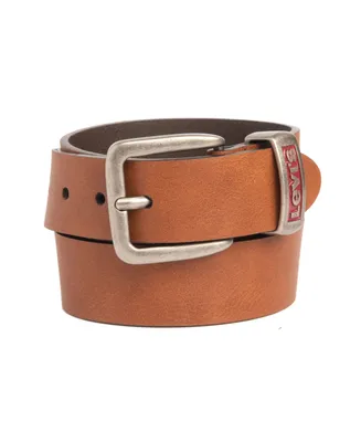Levi's Big Boys Casual Jean Belt with Engraved Metal Keeper