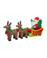 Glitz home 7' Lighted Inflatable Santa Sleigh Decor