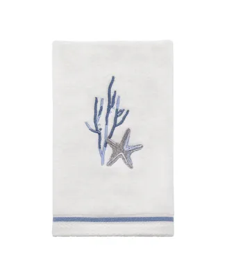 Avanti Abstract Coastal Seashells & Coral Fingertip Towel, 11" x 18"