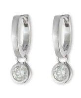 Lauren Ralph Lauren Sterling Silver Cubic Zirconia Huggie Earring