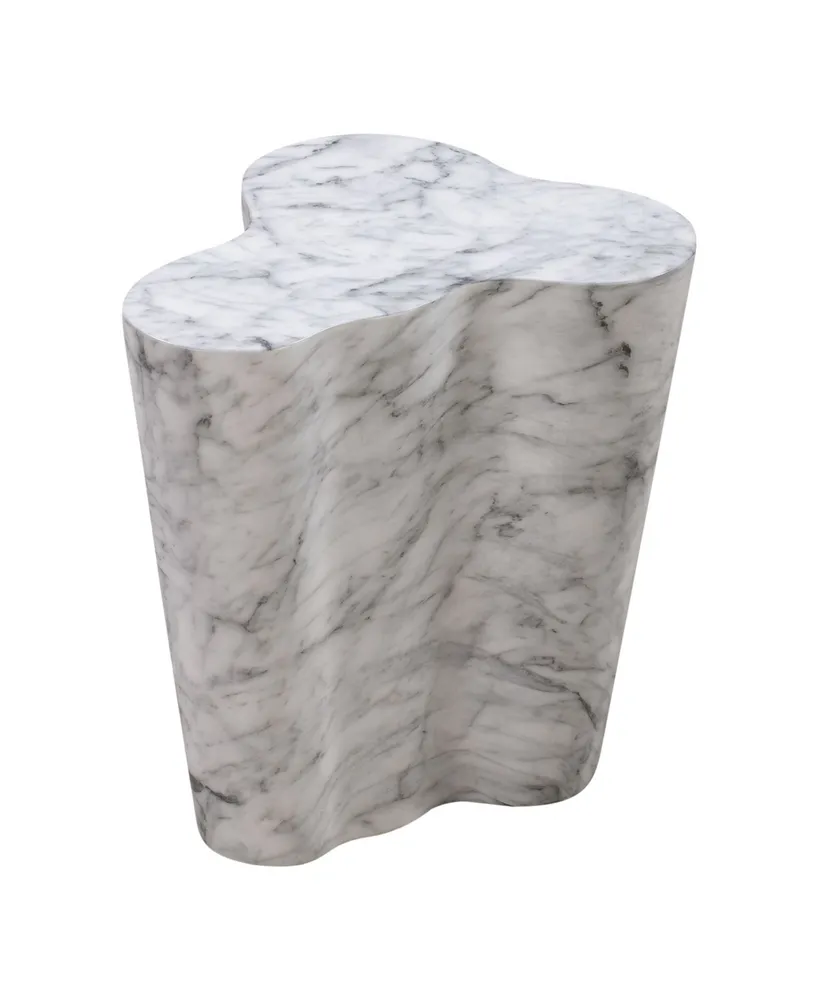 Slab Marble Short Side Table