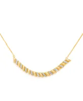 Diamond Accent San Marco Frontal Necklace in Gold-Plate