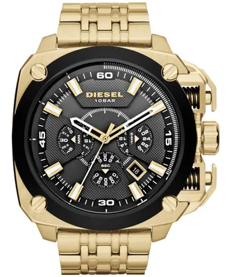 Diesel Chronograph Gold-Tone Stainless Steel Watch 55mm